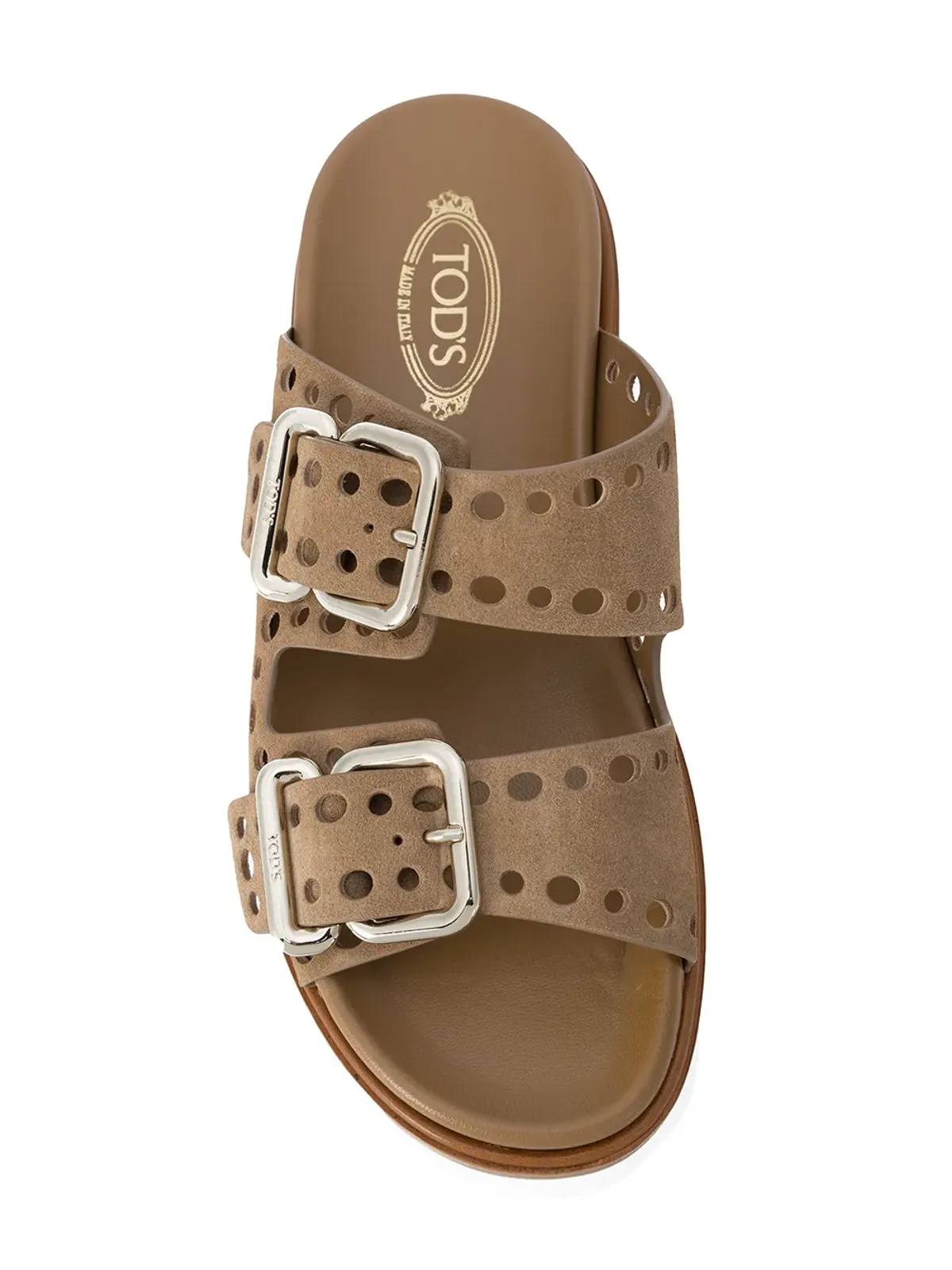 Tod's パンチドホール ダブルバックル サンダル - 画像4
