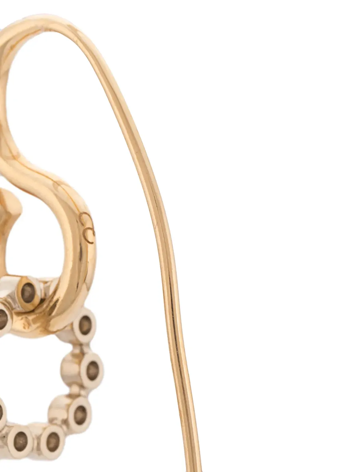 Charlotte Chesnais Swing Unit ダイヤモンド片耳ピアス 18ktイエローゴールド - 画像4
