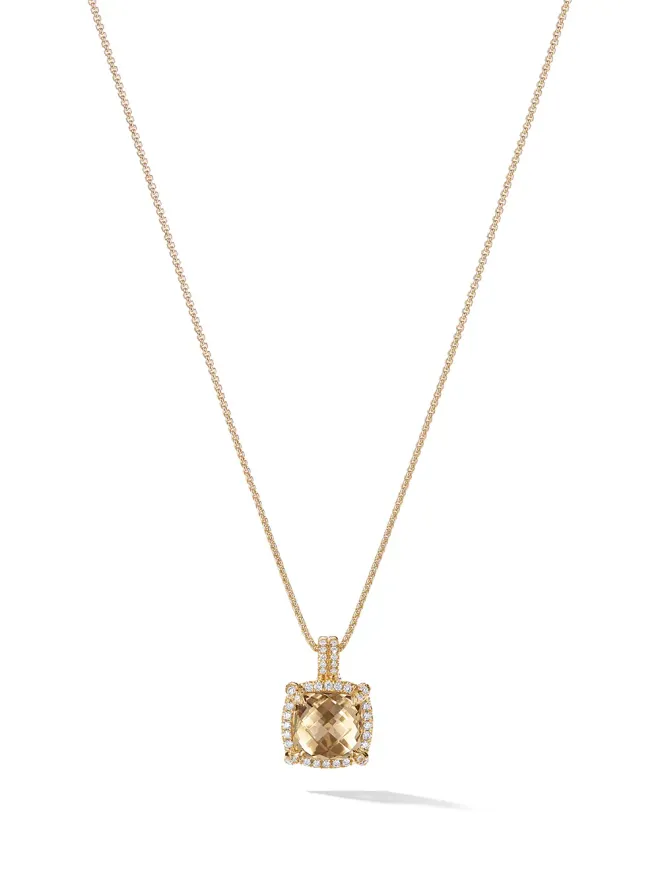 David Yurman David Yurman 18Kイエローゴールド チャテレーヌ シトリンとダイヤモンド ペンダントの商品画像