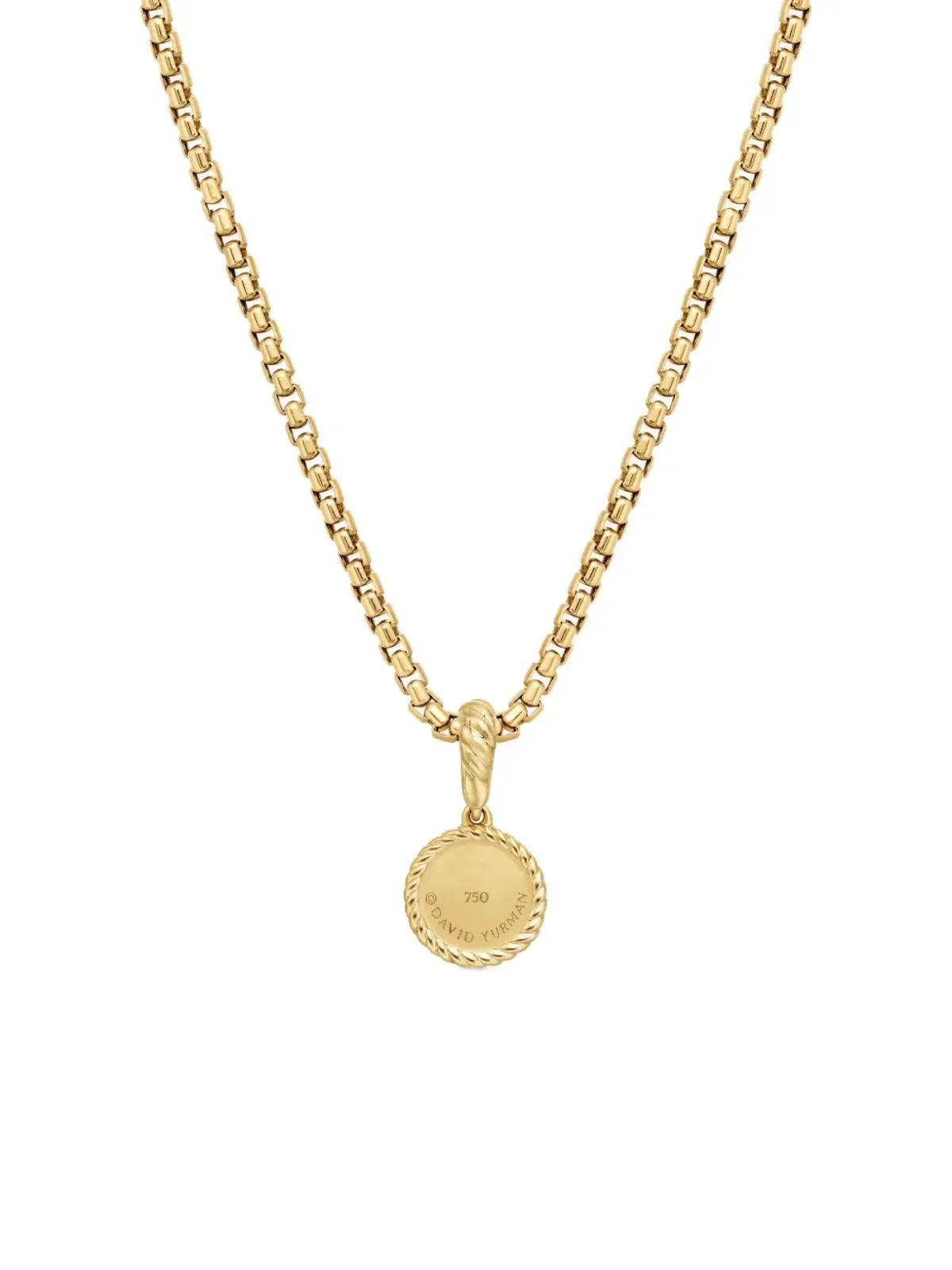 David Yurman 18K イエローゴールド イービルアイ サファイアとダイヤモンド アミュレット ペンダント - 画像4