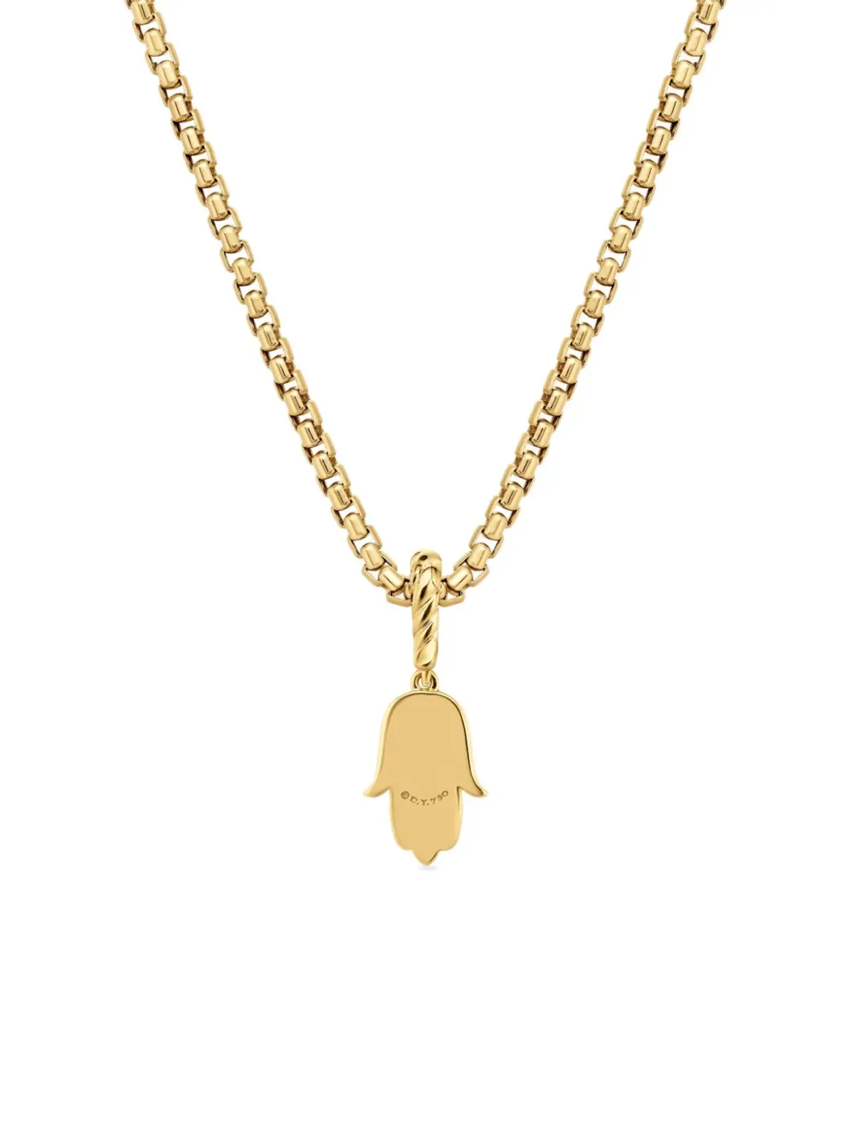 David Yurman 18K イエローゴールド ハムサ ダイヤモンド アミュレット ペンダント - 画像4