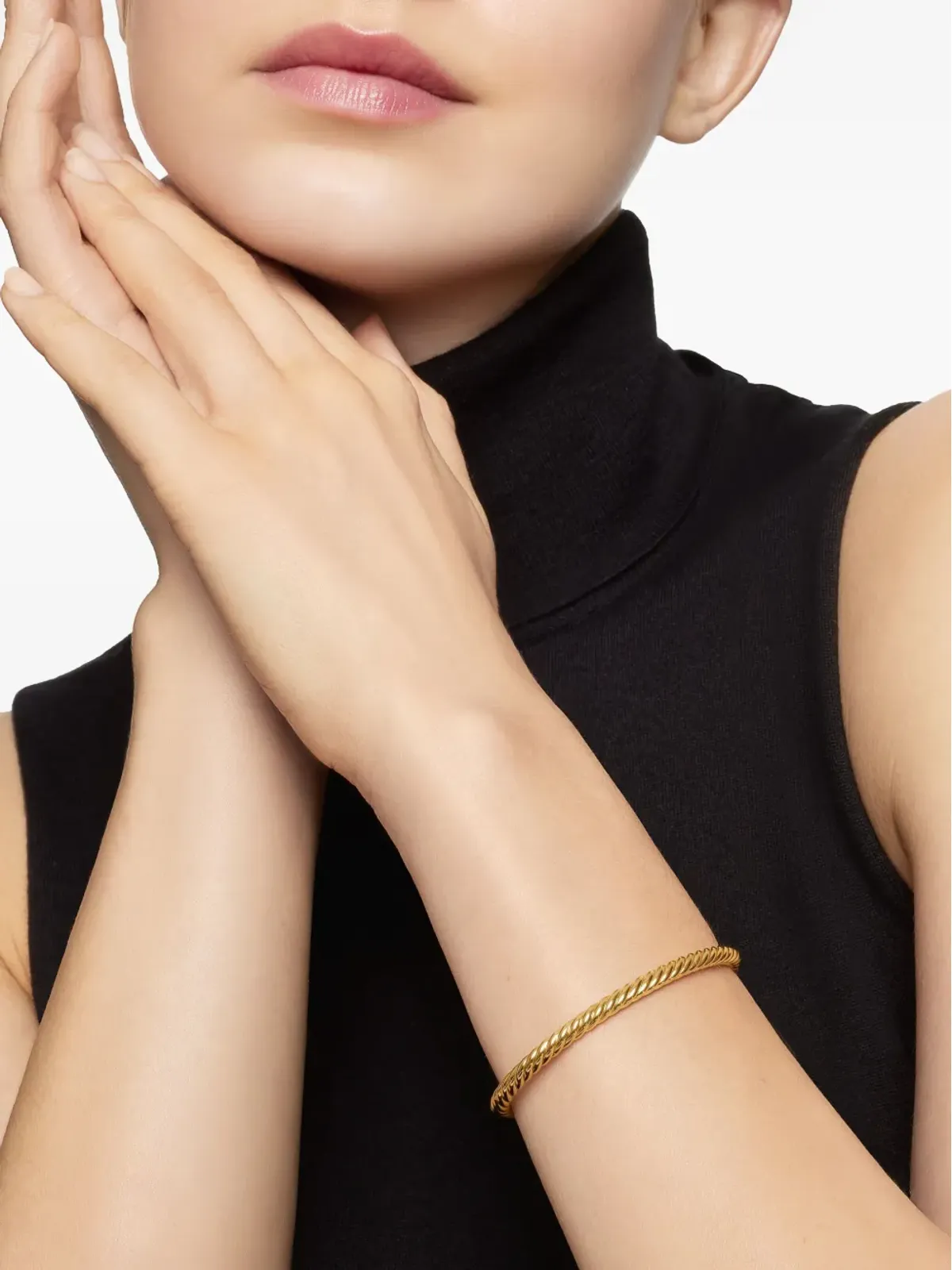 David Yurman 18kt Yellow Gold モダン ケーブルスピラ ブレスレット - 画像3