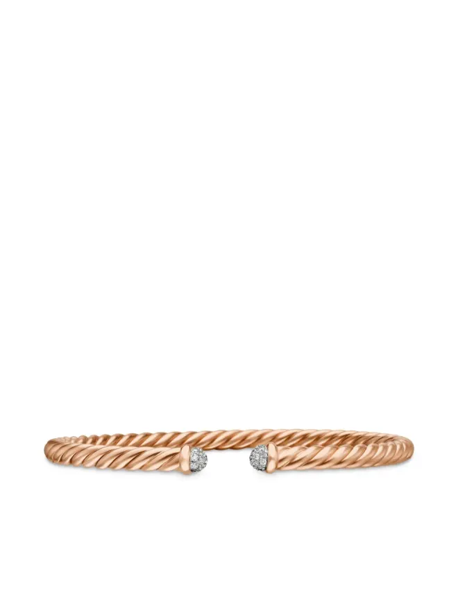 David Yurman David Yurman 18kt ローズゴールド モダン・ケーブルスパイラ ダイヤモンド ブレスレットの商品画像