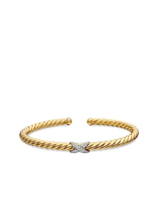 David Yurman 18kt イエローゴールド X Cablespira Station ダイヤモンド ブレスレット - サムネイル4