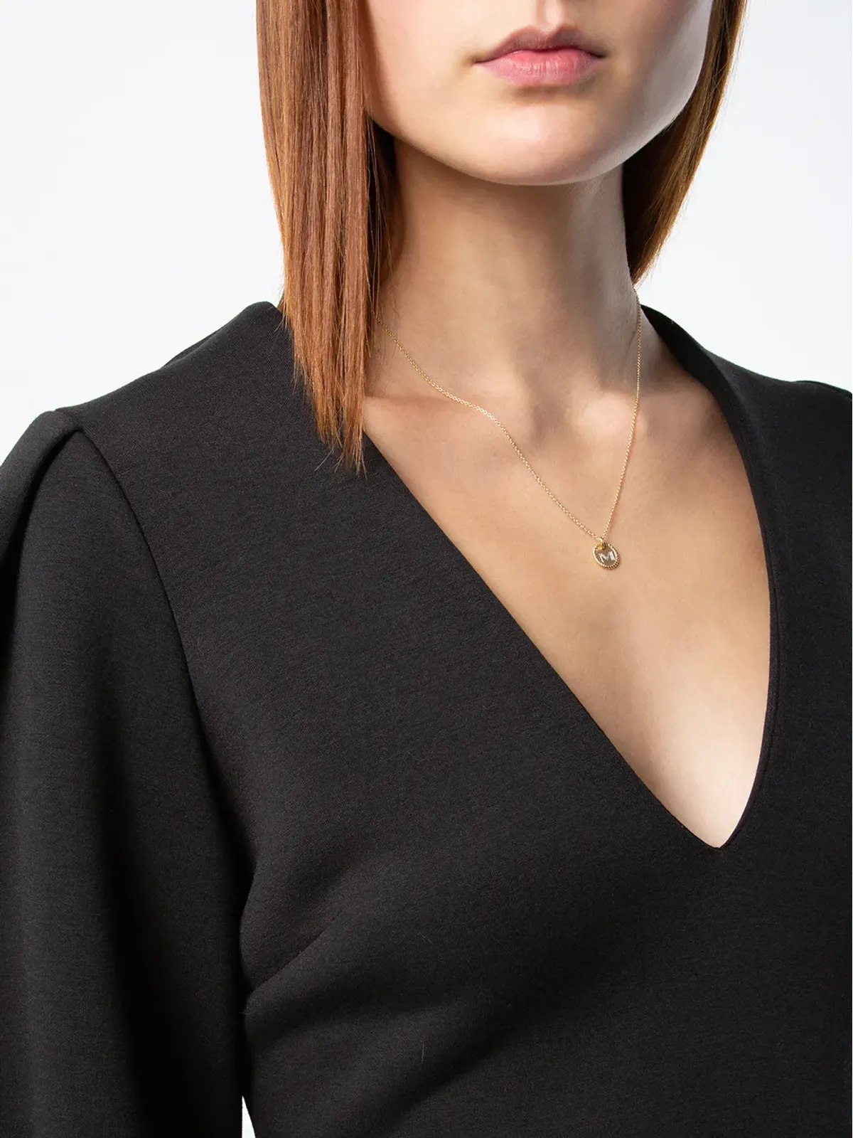 David Yurman 18K イエローゴールド M イニシャル チャーム ダイヤモンド ネックレス - 画像2
