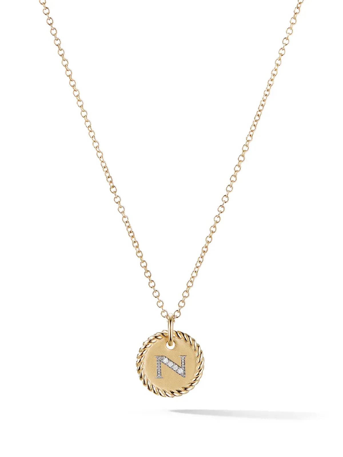 David Yurman Nイニシャルチャーム ダイヤモンド ネックレス - 画像1