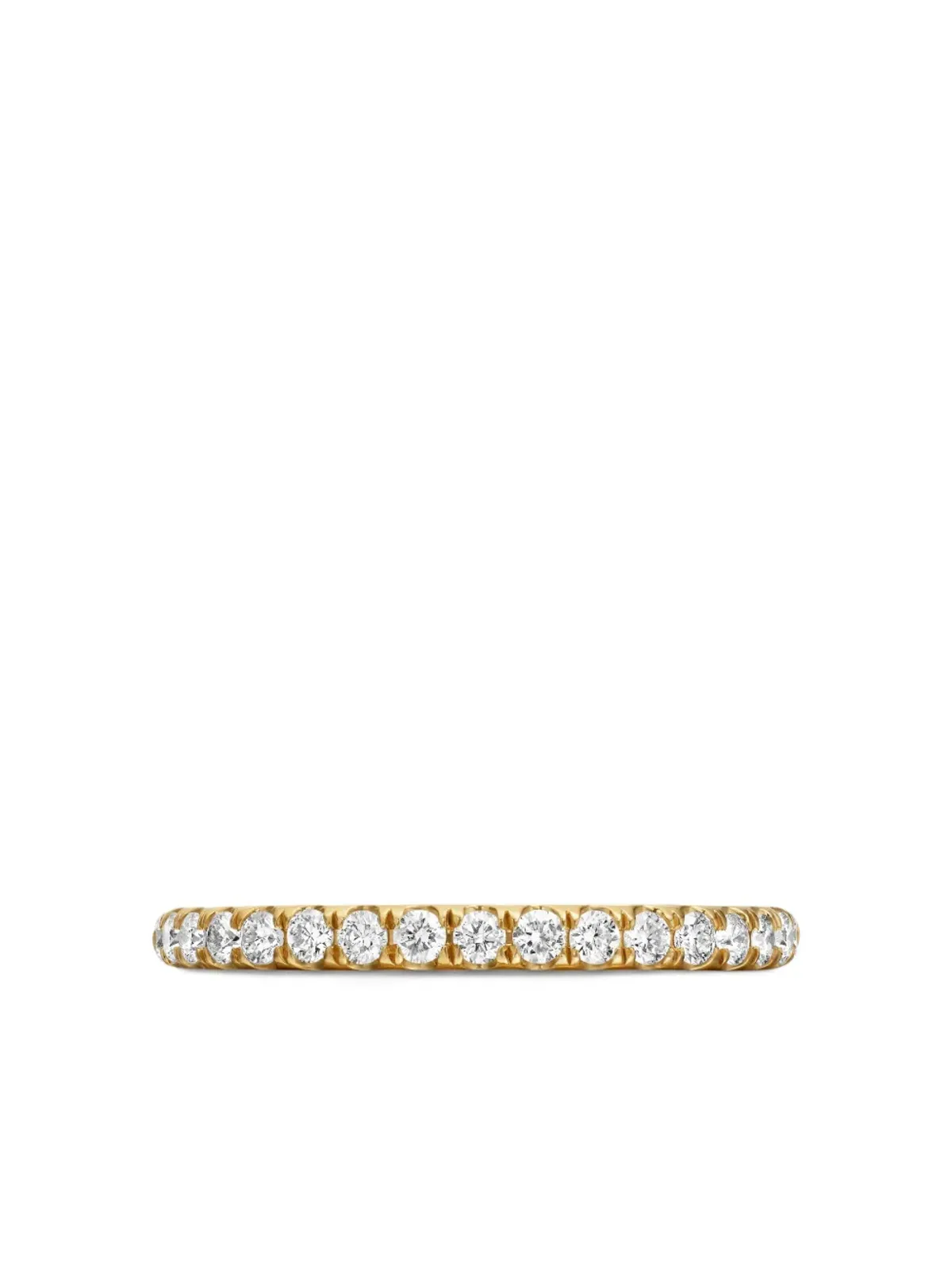David Yurman 18kt Yellow Gold Cable Collectibles ダイヤモンド スタック リング - 画像5