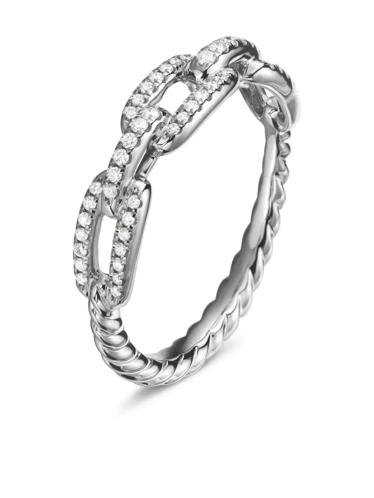 David Yurman Staxチェーンリンク ダイヤモンド リング - 画像4