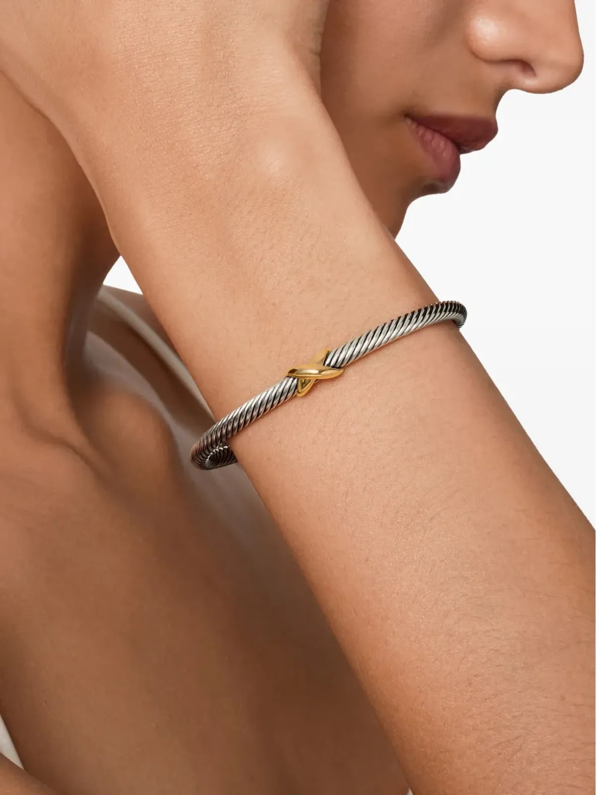 David Yurman X Classic Cable Station ブレスレット - 画像3