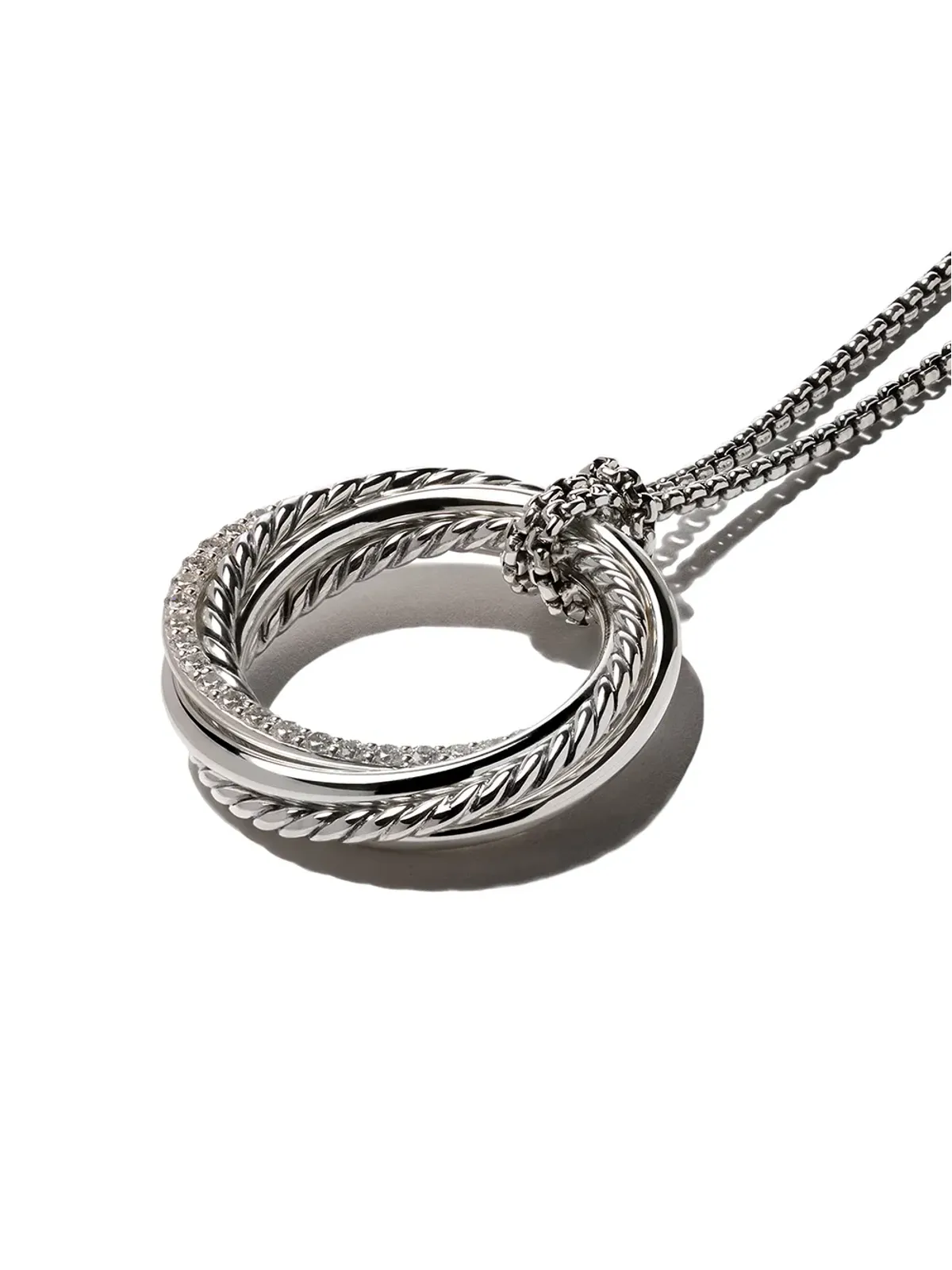 David Yurman クロスオーバー ダイヤモンド ネックレス - 画像3