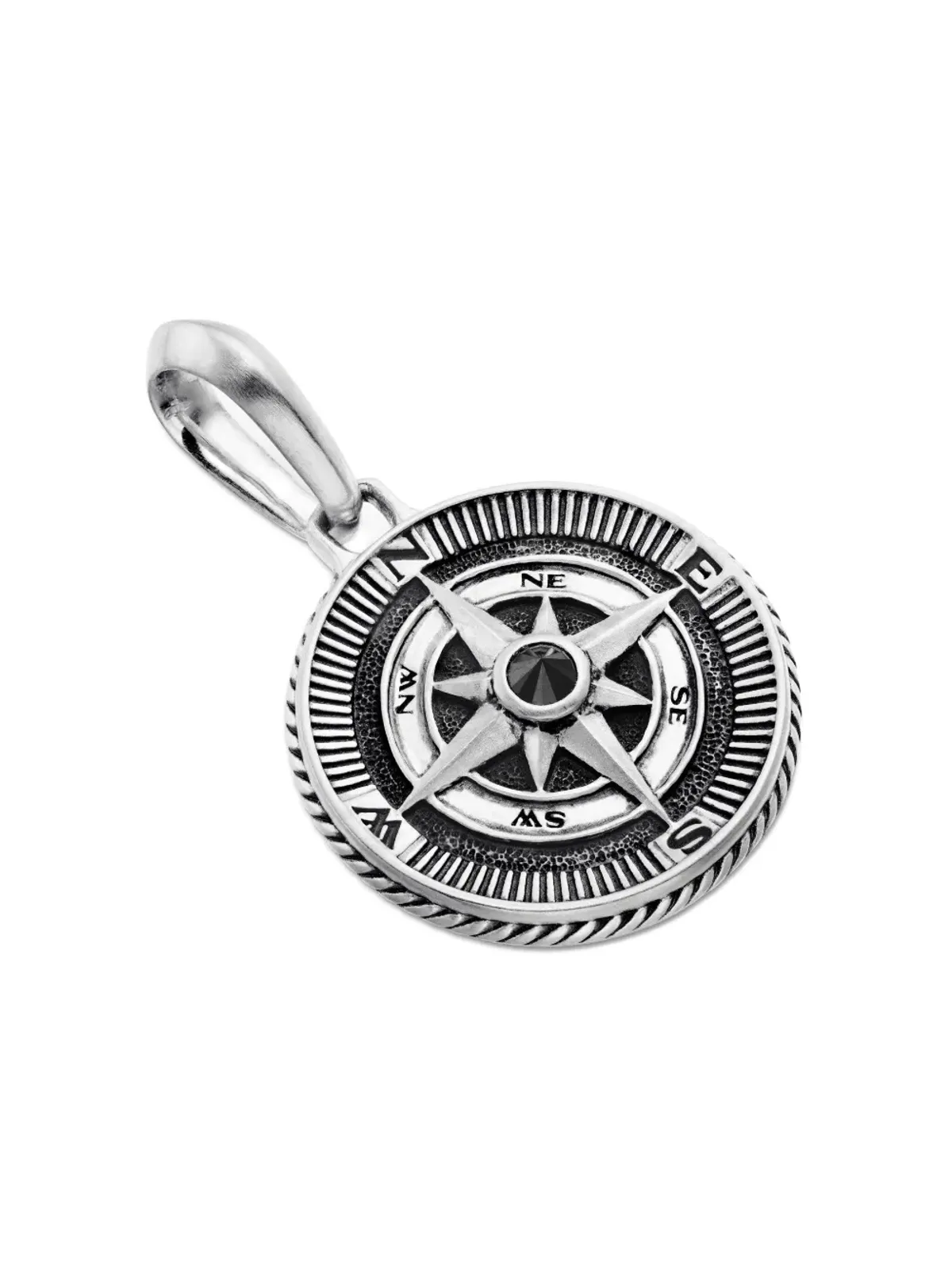 David Yurman スターリングシルバー Maritime Compass ダイヤモンド アミュレット - 画像5
