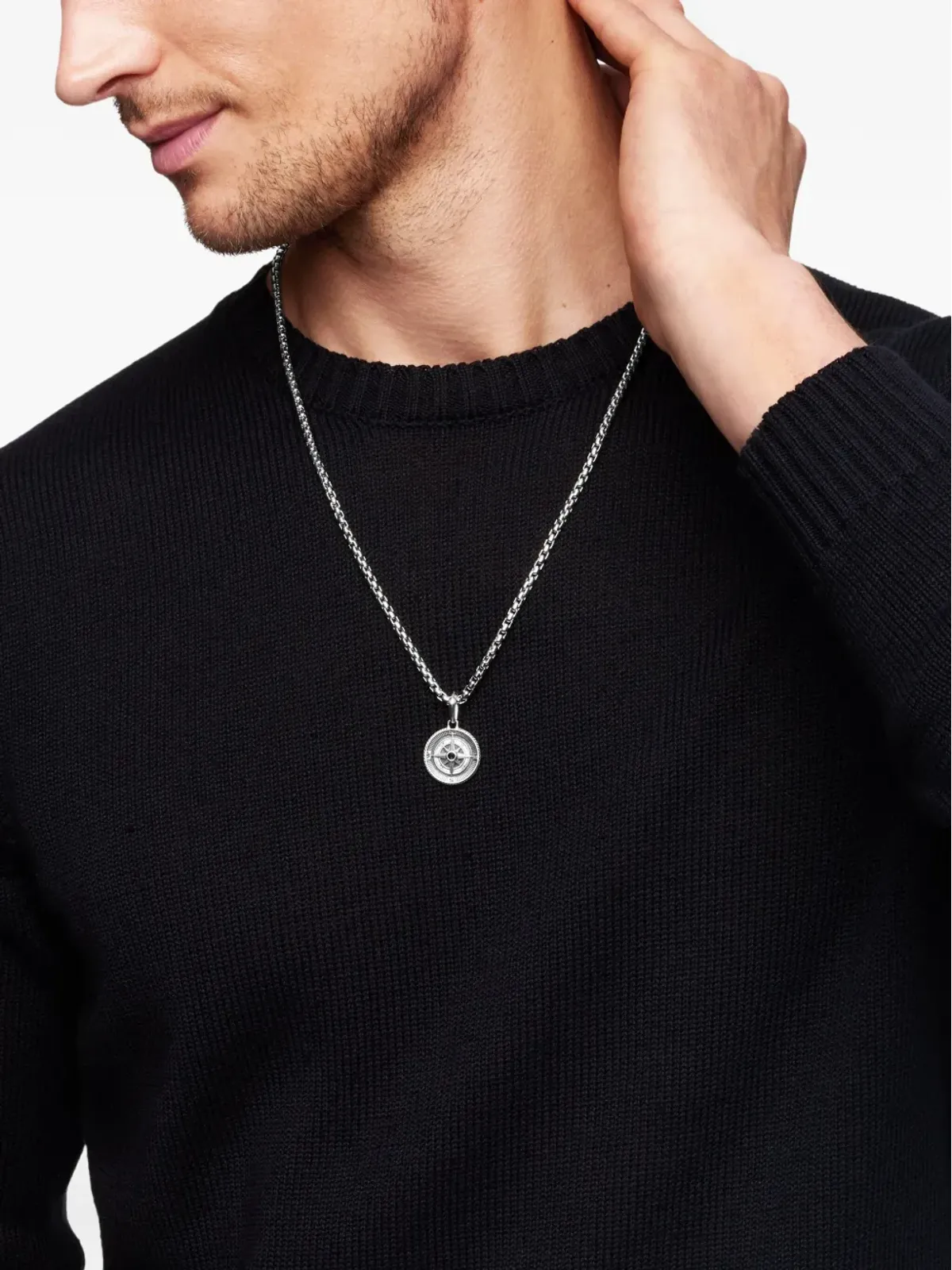 David Yurman スターリングシルバー Maritime Compass ダイヤモンド アミュレット - 画像2