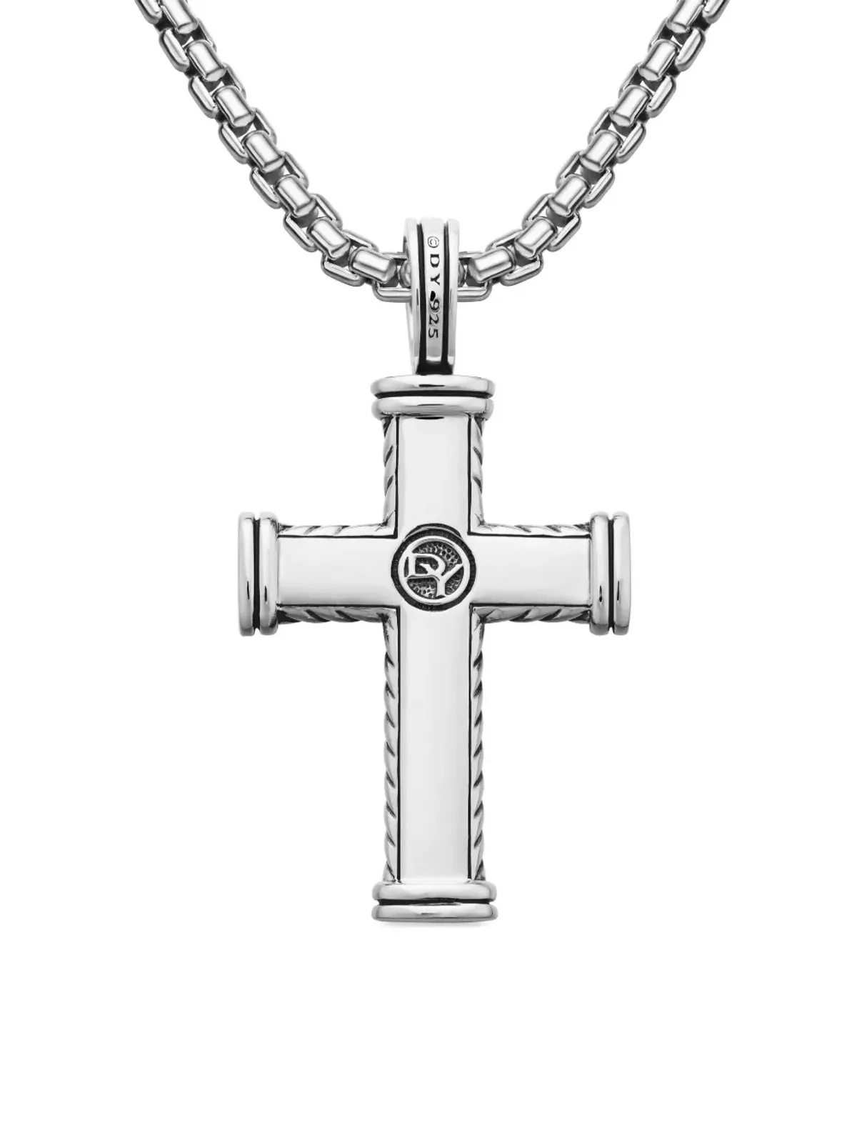 David Yurman スターリングシルバー チェボロン・クロス ペンダント - 画像4