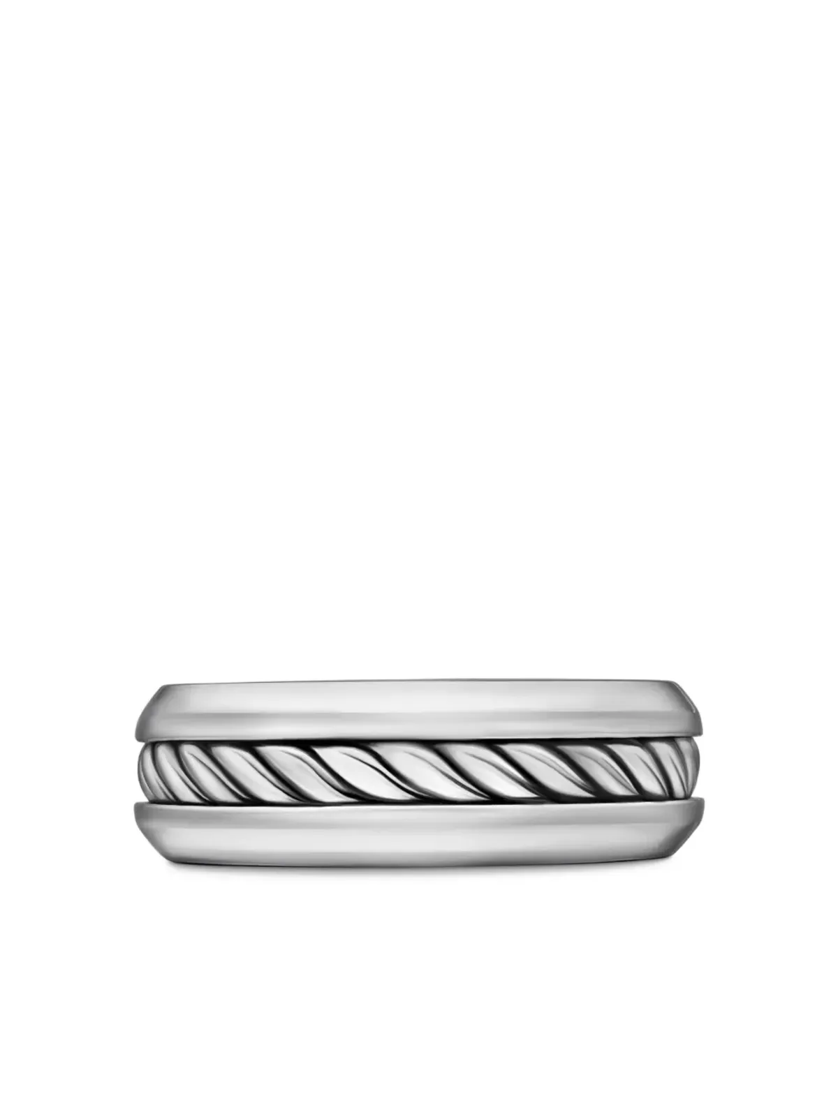 David Yurman スターリングシルバー Cable Inset バンドリング - 画像5