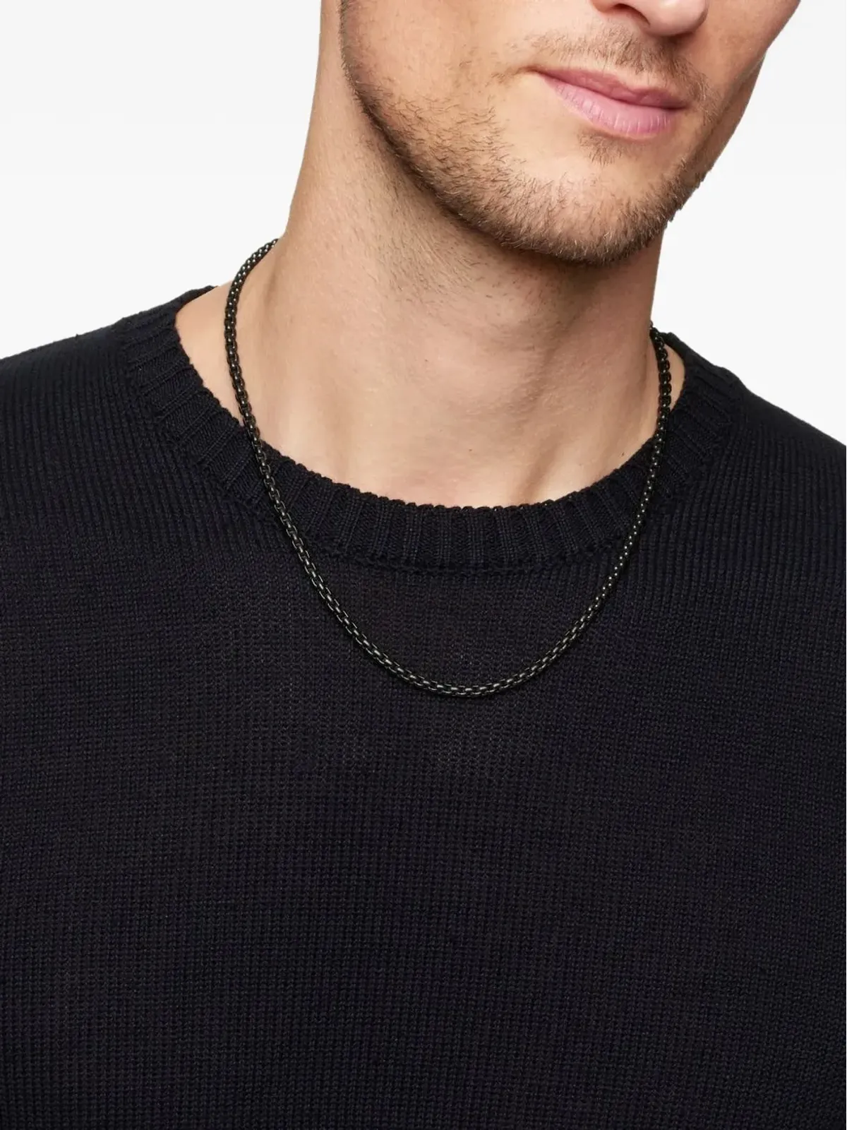 David Yurman ボックスチェーン ネックレス ブラック - 画像2