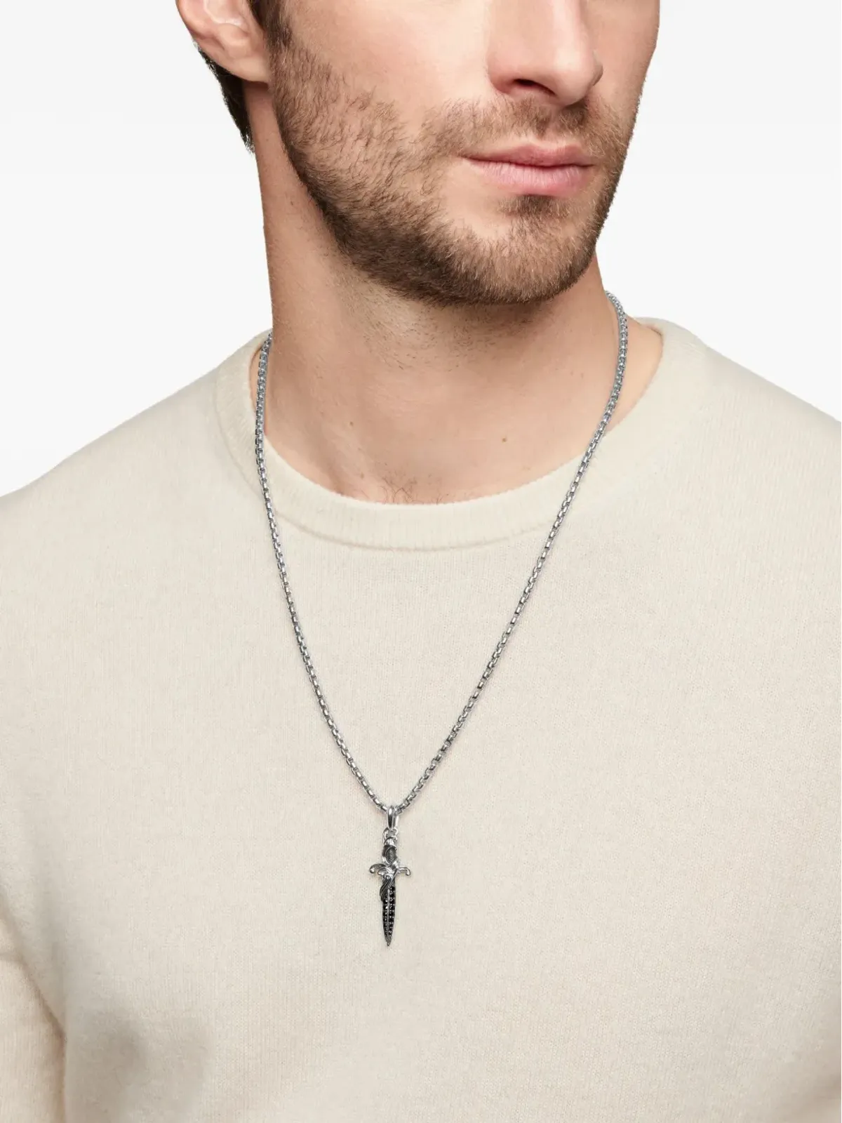 David Yurman ウェーブ・ダガー ダイヤモンド アミュレット - 画像3