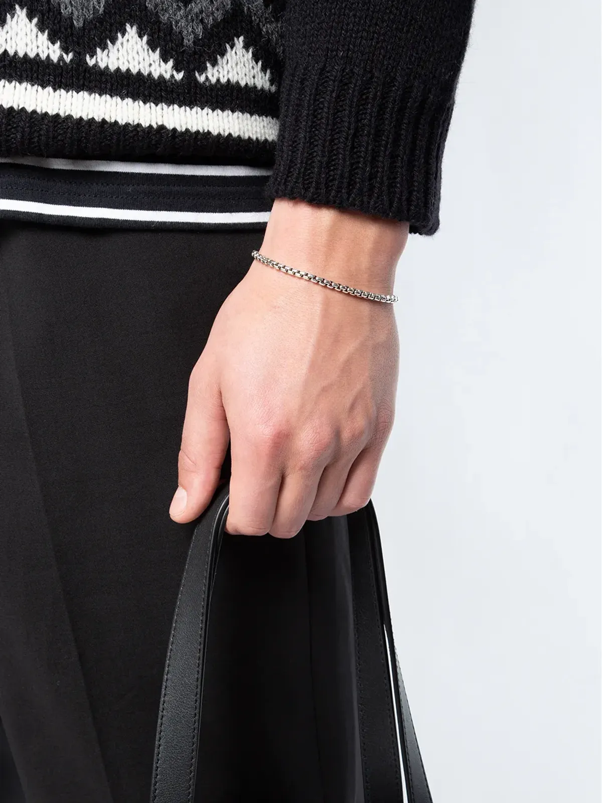 David Yurman スターリングシルバー ボックスチェーン ブレスレット - 画像2