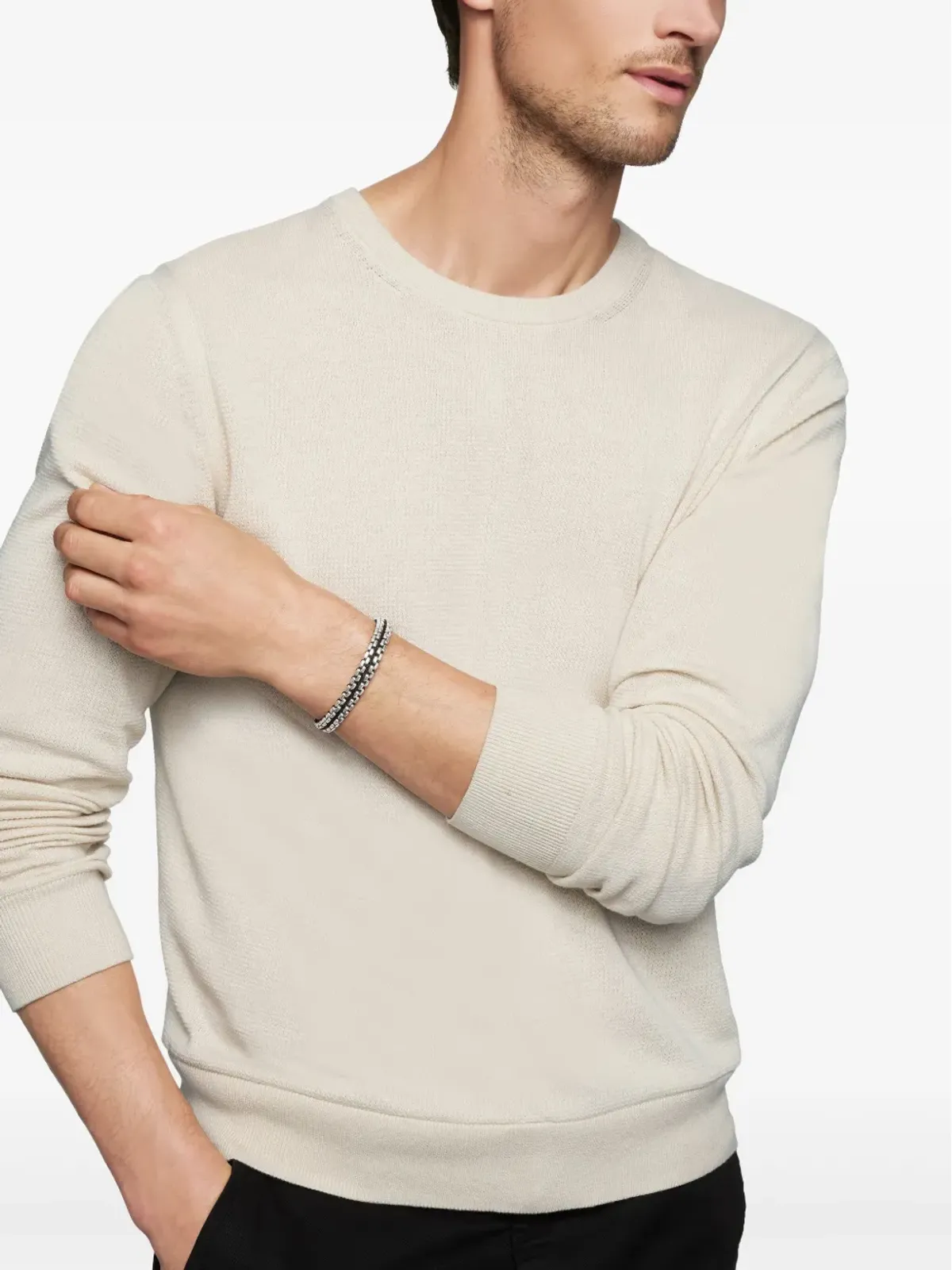 David Yurman スターリングシルバー 編み込みボックスチェーン ブレスレット - 画像2