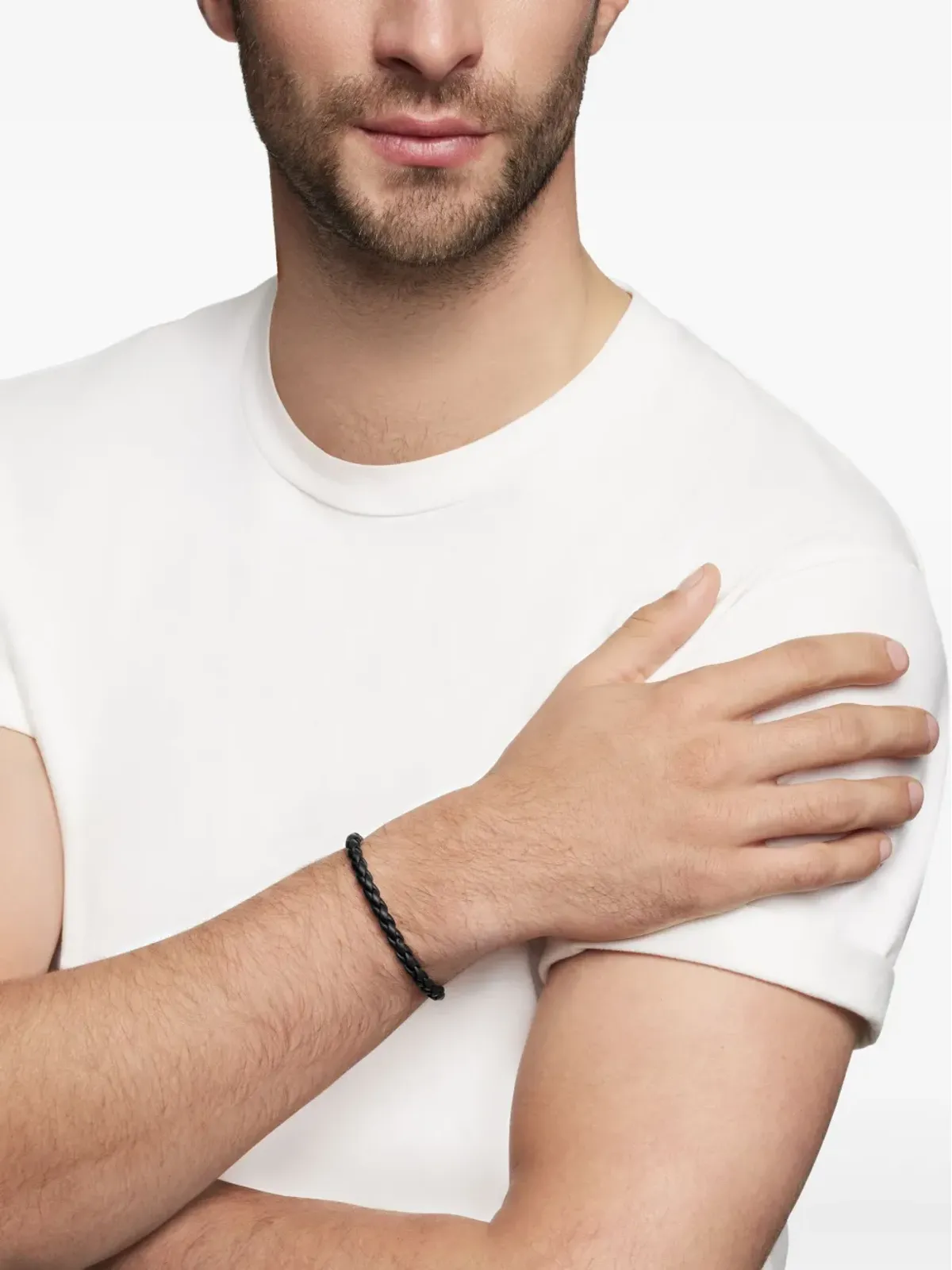 David Yurman チェブロン ウォーブン ブレスレット ブラック - 画像2