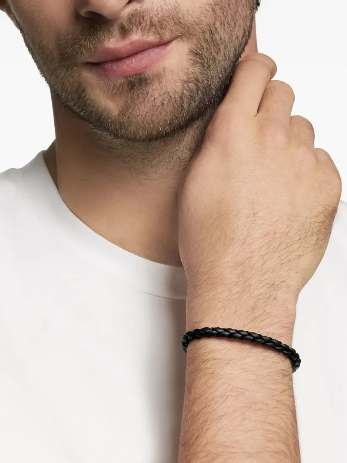David Yurman チェブロン ウォーブン ブレスレット ブラック - 画像3