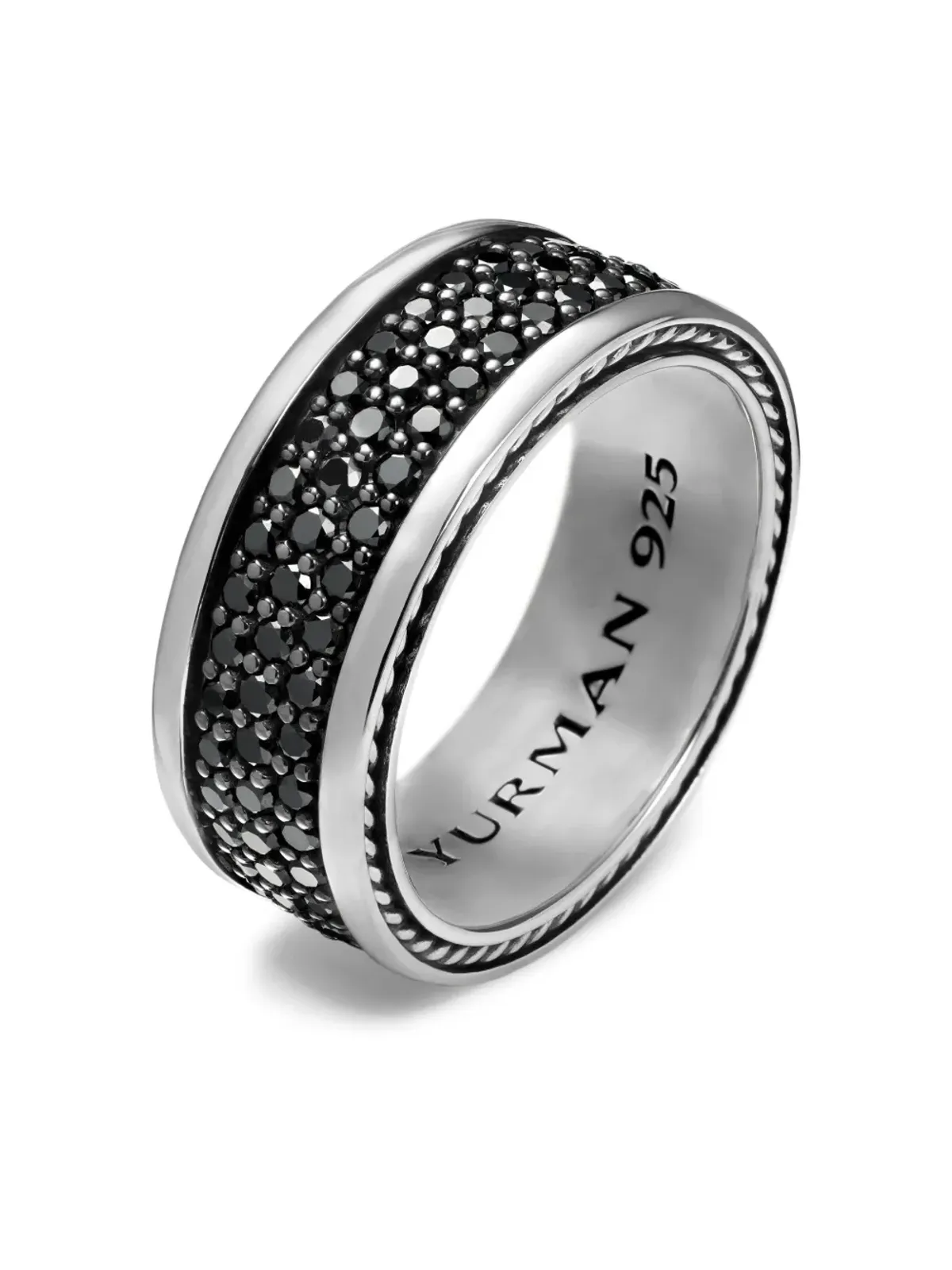 David Yurman ストリームライン三列ダイヤモンドバンドリング - 画像4