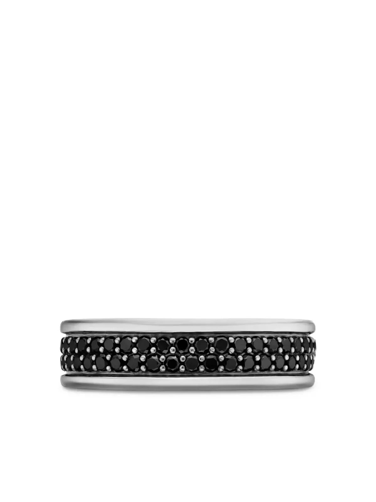 David Yurman ストリームライン ツーロウ バンド ダイヤモンド リング - 画像5