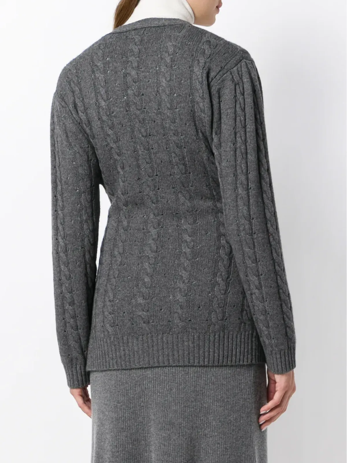 Cashmere In Love カシミアブレンド ケーブルニット カーディガン - 画像4