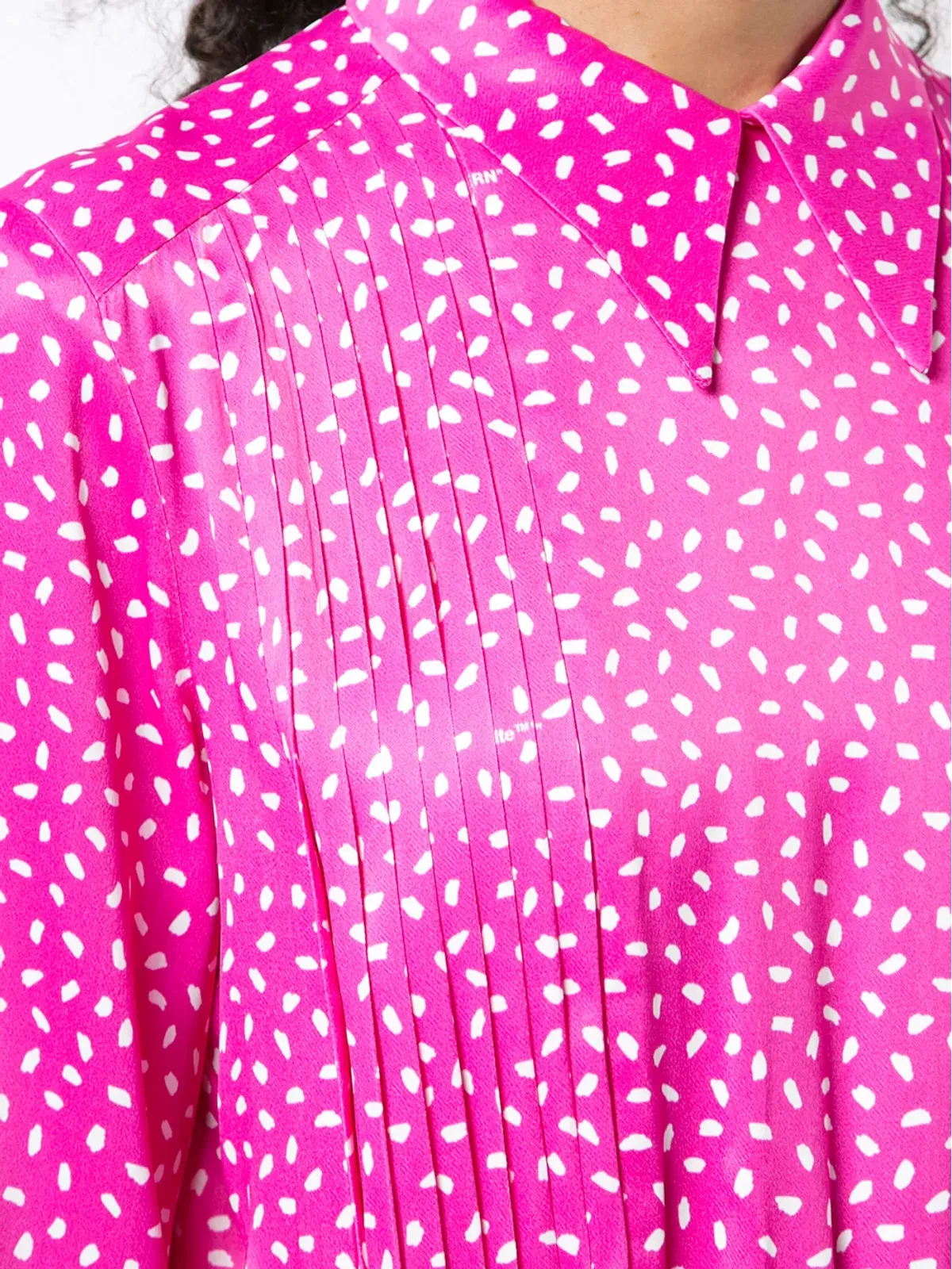 Off-White プリントサテンのドレス - ピンク - 画像5