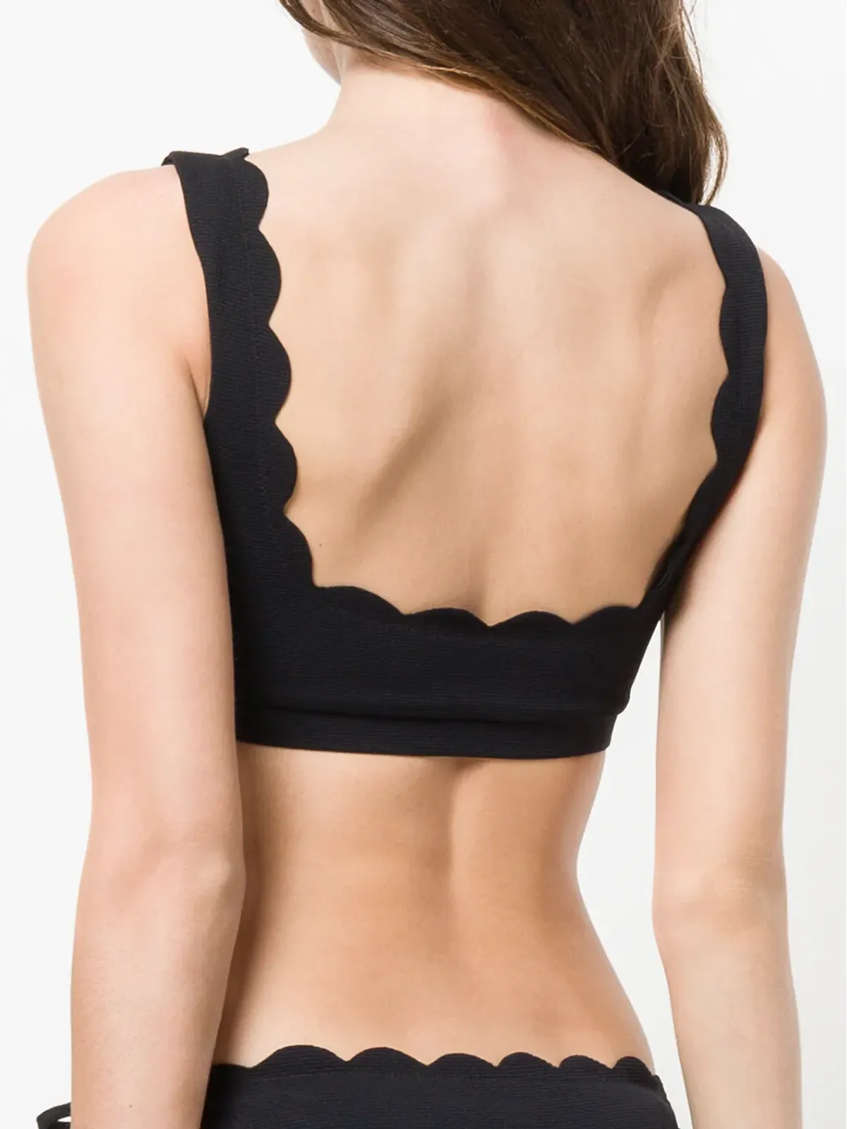Marysia scalloped-trim bikini top - Black - 画像3