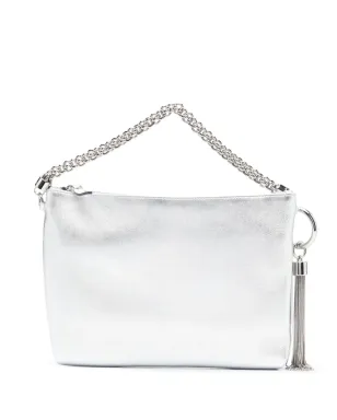 Jimmy Choo Callie メタリックタッセルクラッチ グレー - サムネイル1