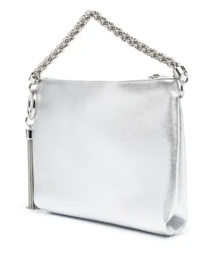 Jimmy Choo Callie メタリックタッセルクラッチ グレー - サムネイル3