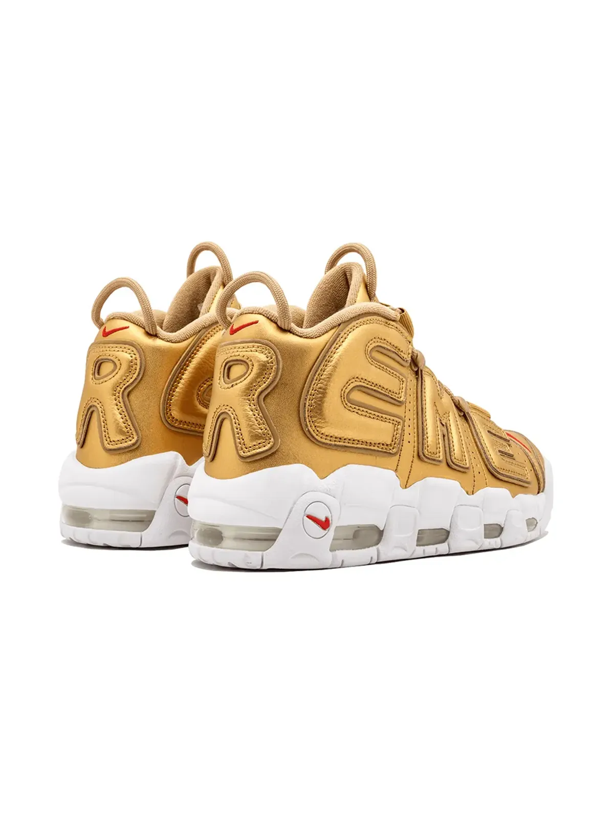 Supreme エア・モア・アップテンポ スニーカー メタリック - 画像3