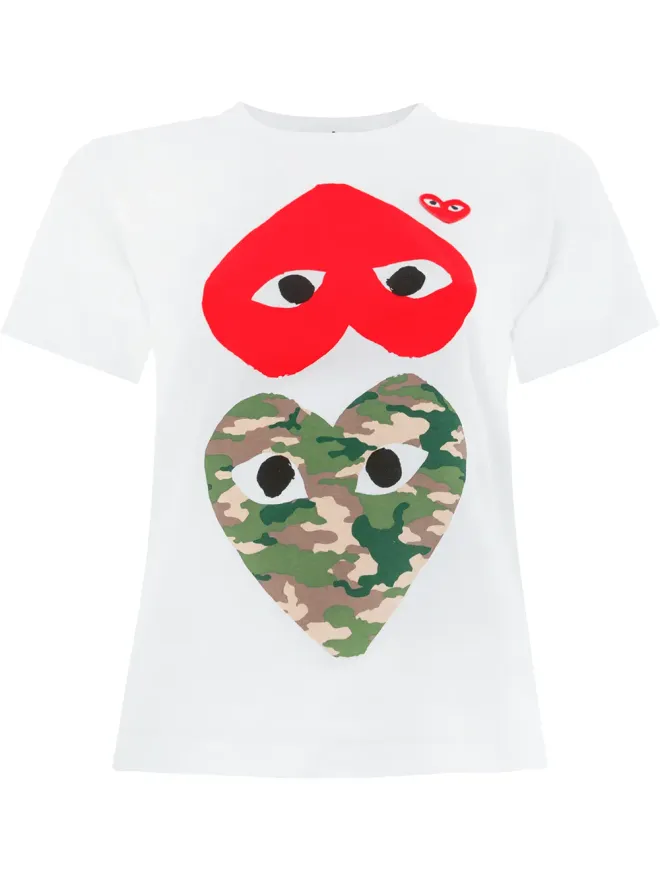 COMME des GARÇONS PLAY Comme Des Garçons Play ハートプリントTシャツの商品画像