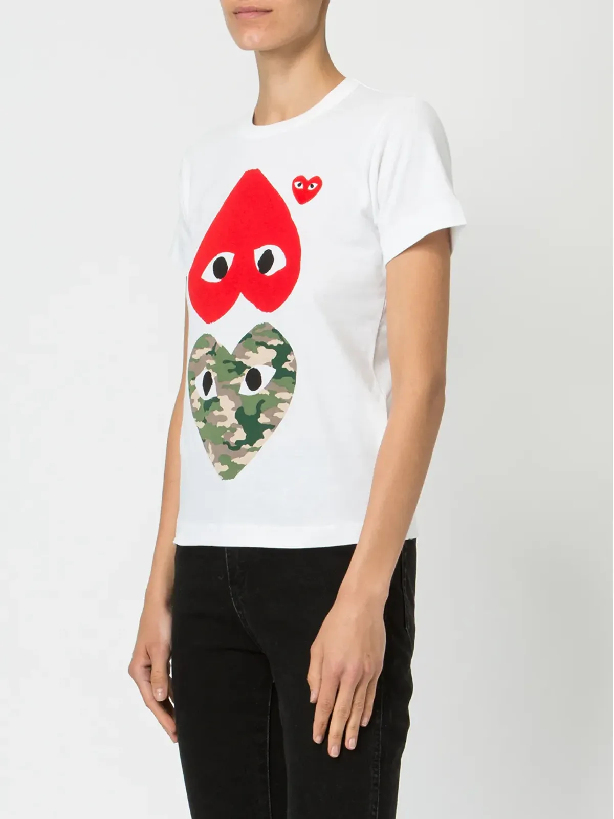 Comme Des Garçons Play ハートプリントTシャツ - 画像3