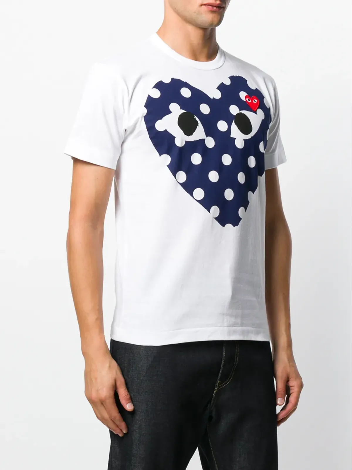 Comme Des Garçons Play ロゴプリント コットン Tシャツ - White - 画像5