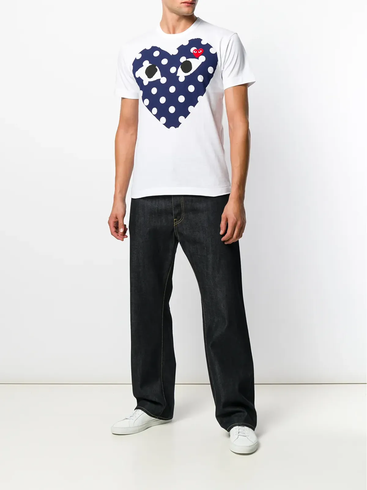 Comme Des Garçons Play ロゴプリント コットン Tシャツ - White - 画像3