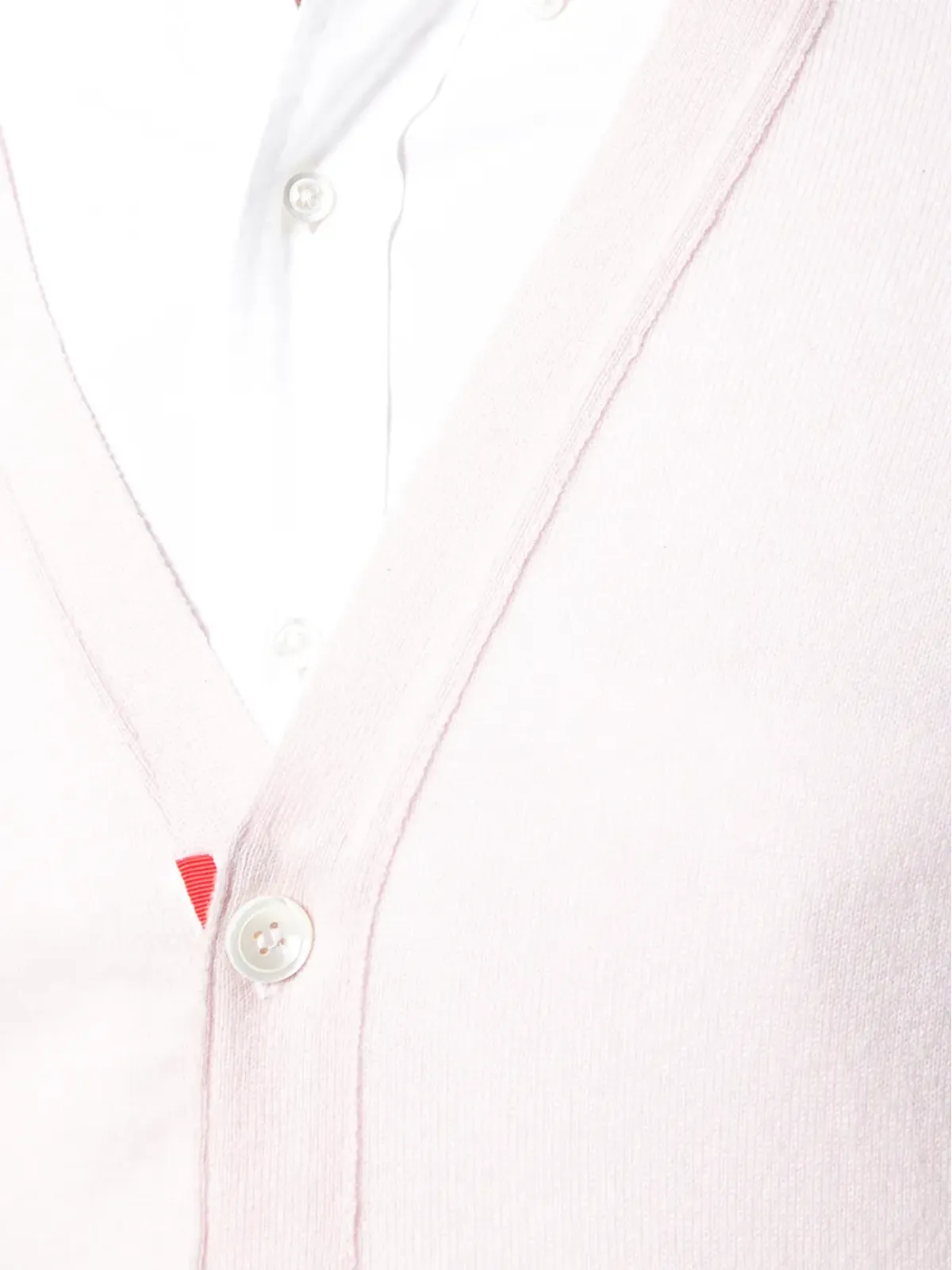 Thom Browne カシミア ストライプ袖カーディガン - ピンク - 画像5