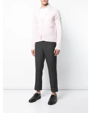 Thom Browne カシミア ストライプ袖カーディガン - ピンク - サムネイル2