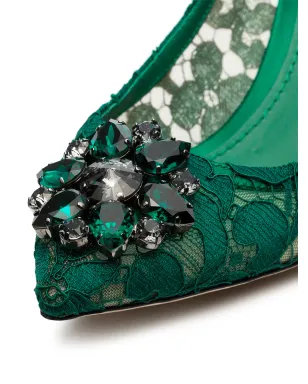 Dolce & Gabbana グリーン Rainbow Lace ブローチディテール パンプス - サムネイル5