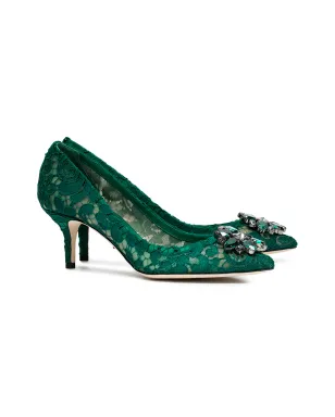 Dolce & Gabbana グリーン Rainbow Lace ブローチディテール パンプス - サムネイル3