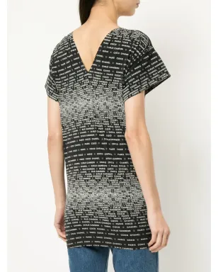 CHANEL ビンテージ 2009 ロゴプリントVネックTシャツ - サムネイル4