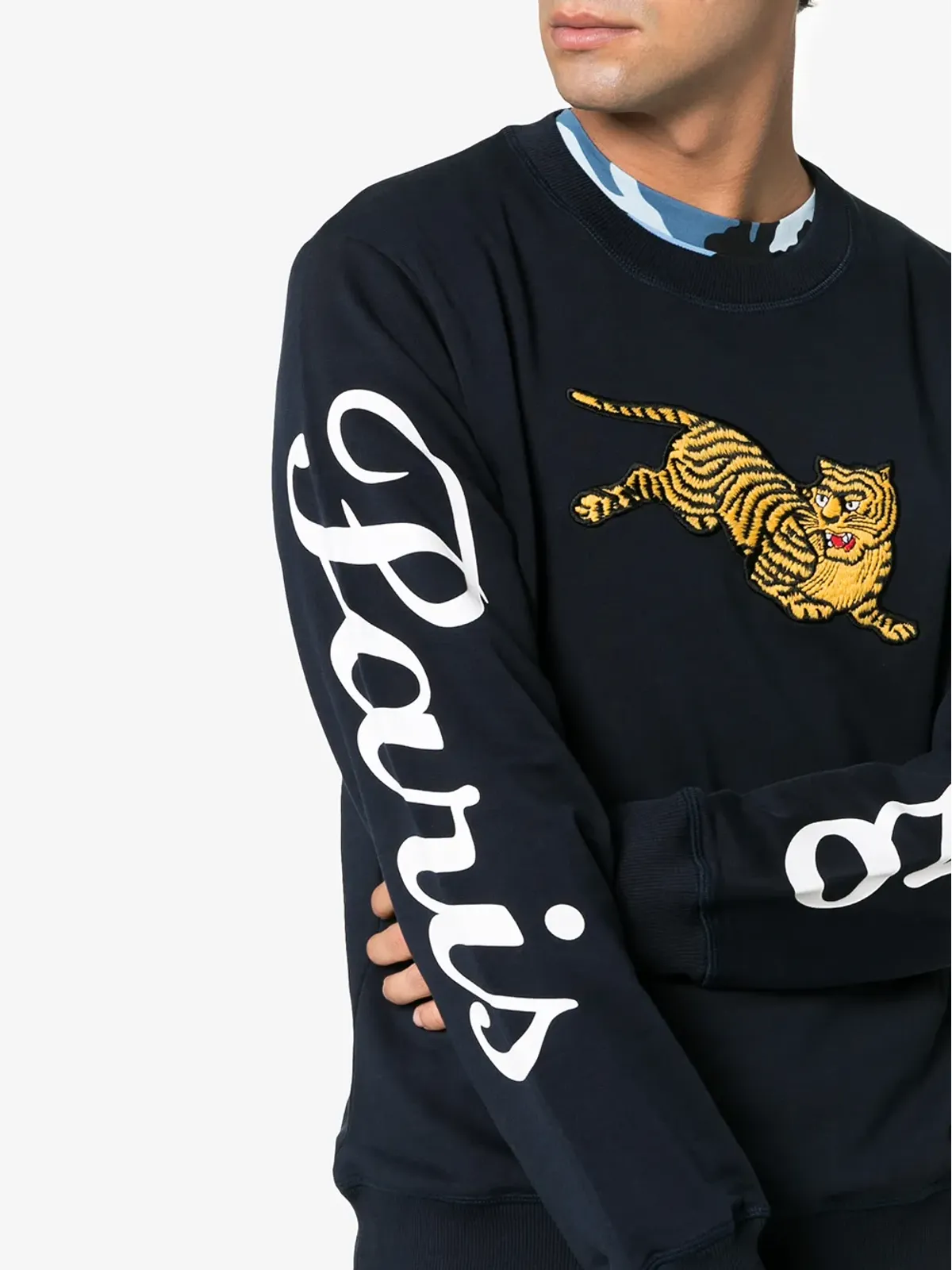 Kenzo タイガー刺繍ロゴプリント コットン スウェットシャツ - 画像5