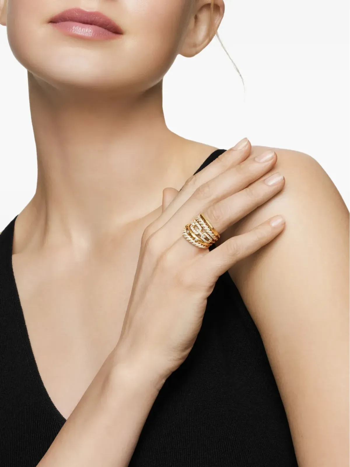 David Yurman Stax Five Row ダイヤモンドリング - 画像2