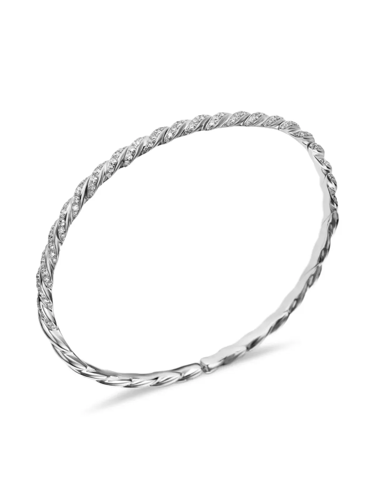 David Yurman 18kt White Gold Pavéflex Bracelet - Silver - 画像5