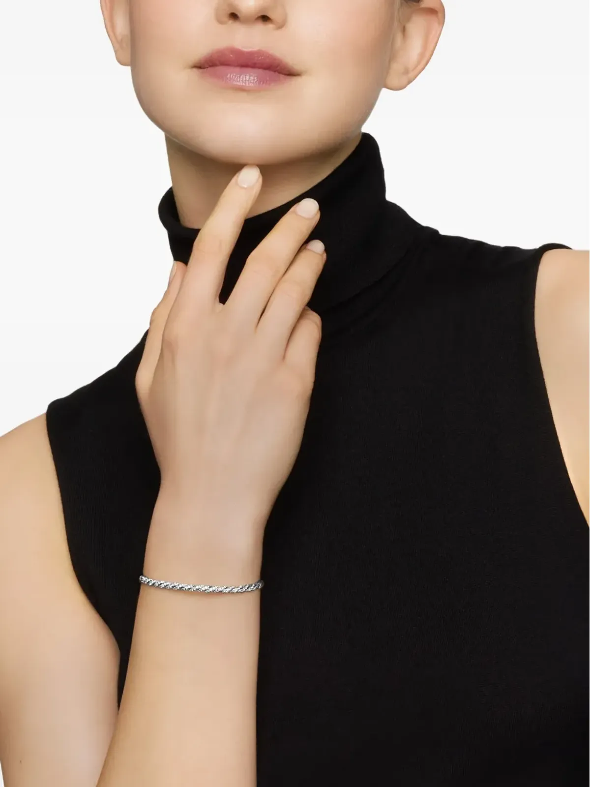David Yurman 18kt White Gold Pavéflex Bracelet - Silver - 画像2