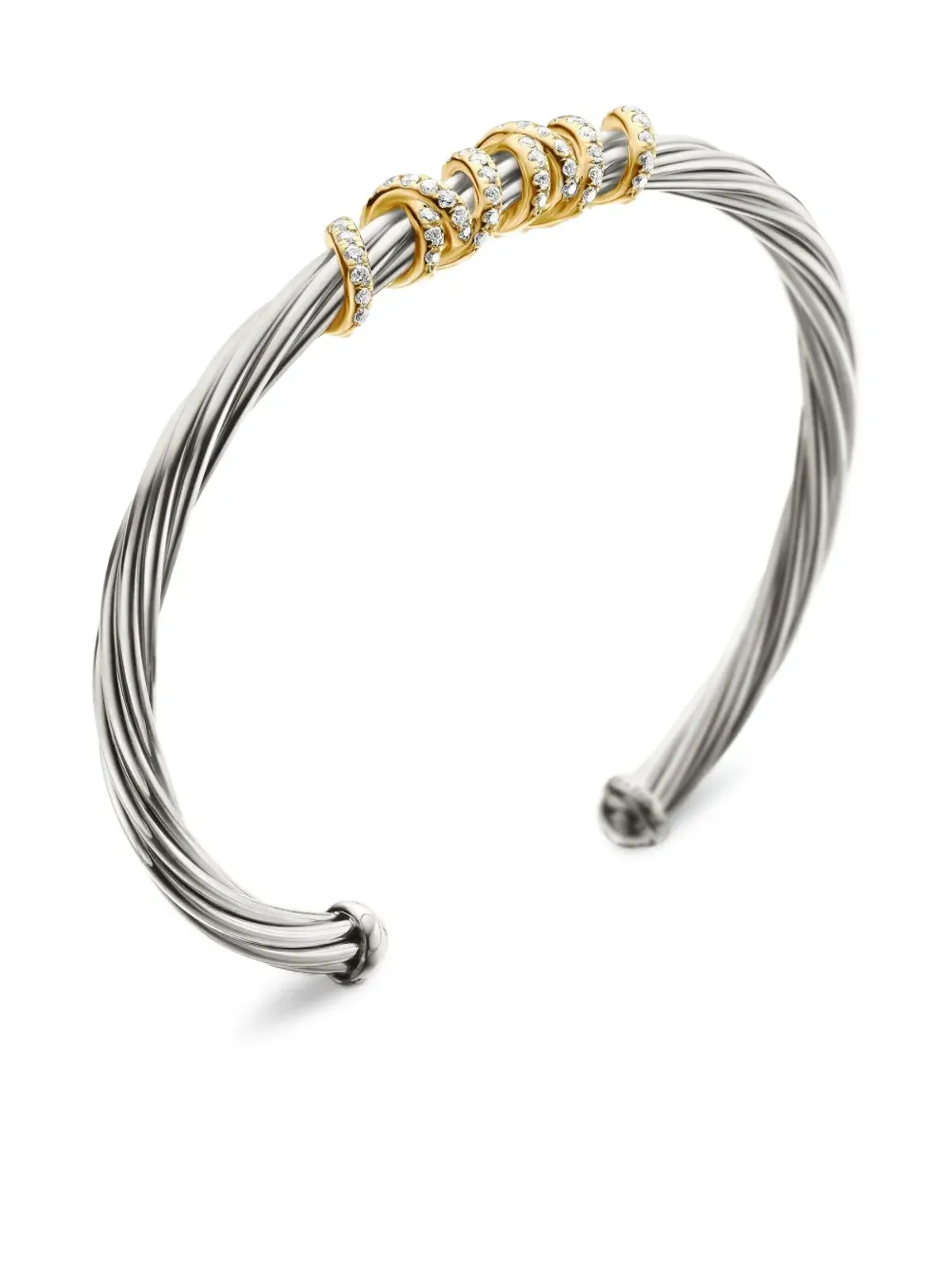 David Yurman ヘレナ センター・ステーション ダイヤモンド ブレスレット - 画像5