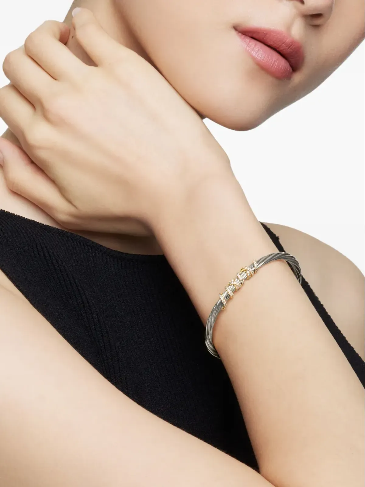 David Yurman ヘレナ センター・ステーション ダイヤモンド ブレスレット - 画像3