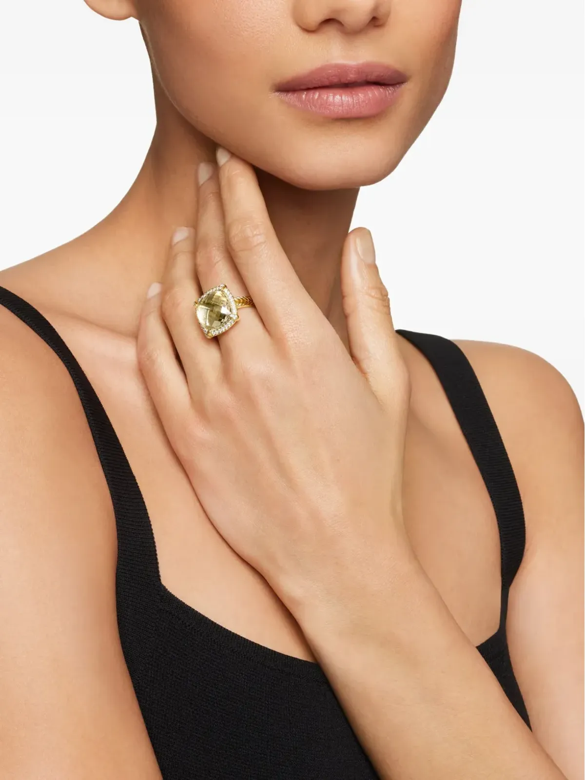 David Yurman シャテレーヌ シトリンとダイヤモンド リング - 画像2