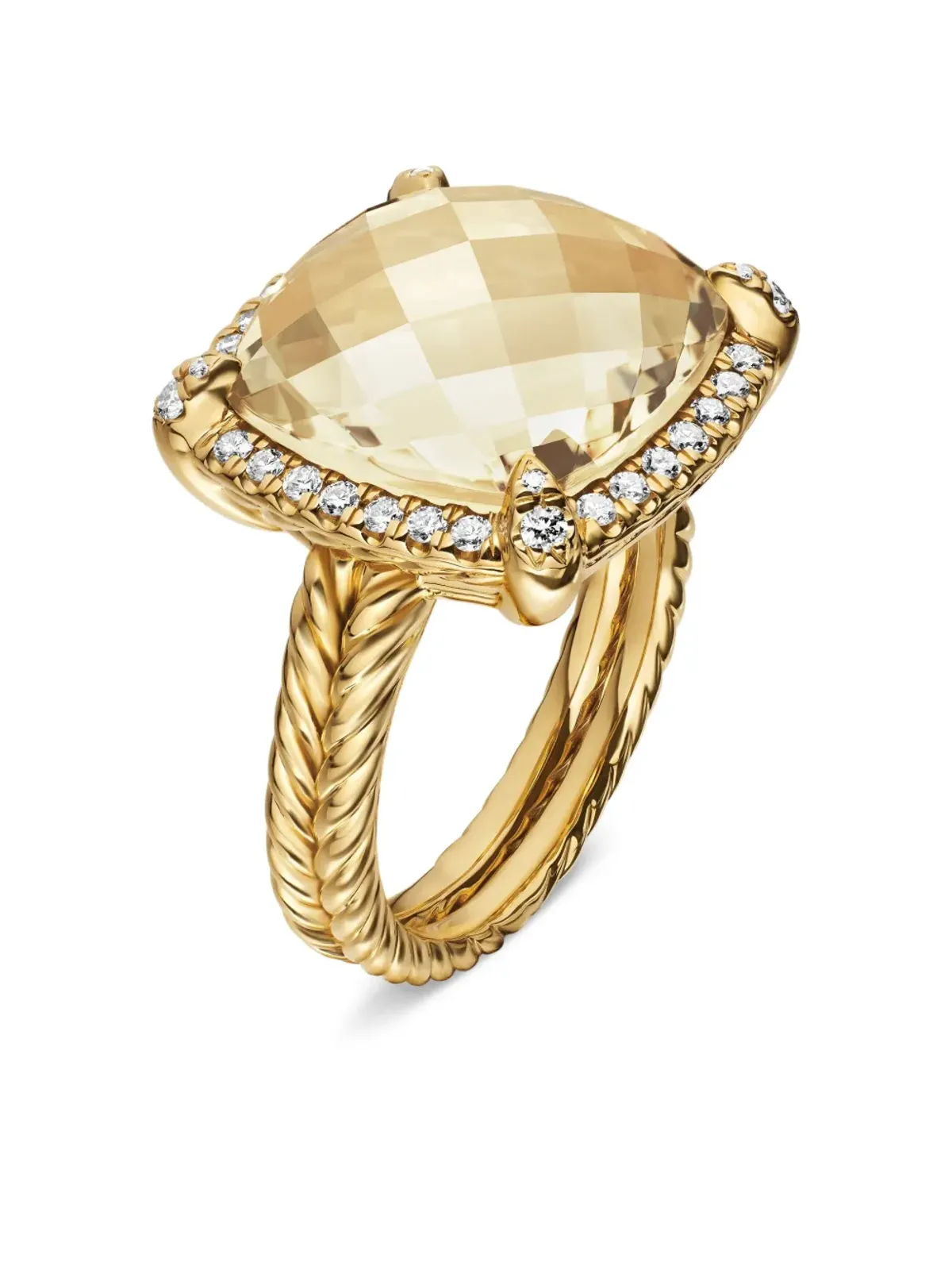 David Yurman シャテレーヌ シトリンとダイヤモンド リング - 画像4