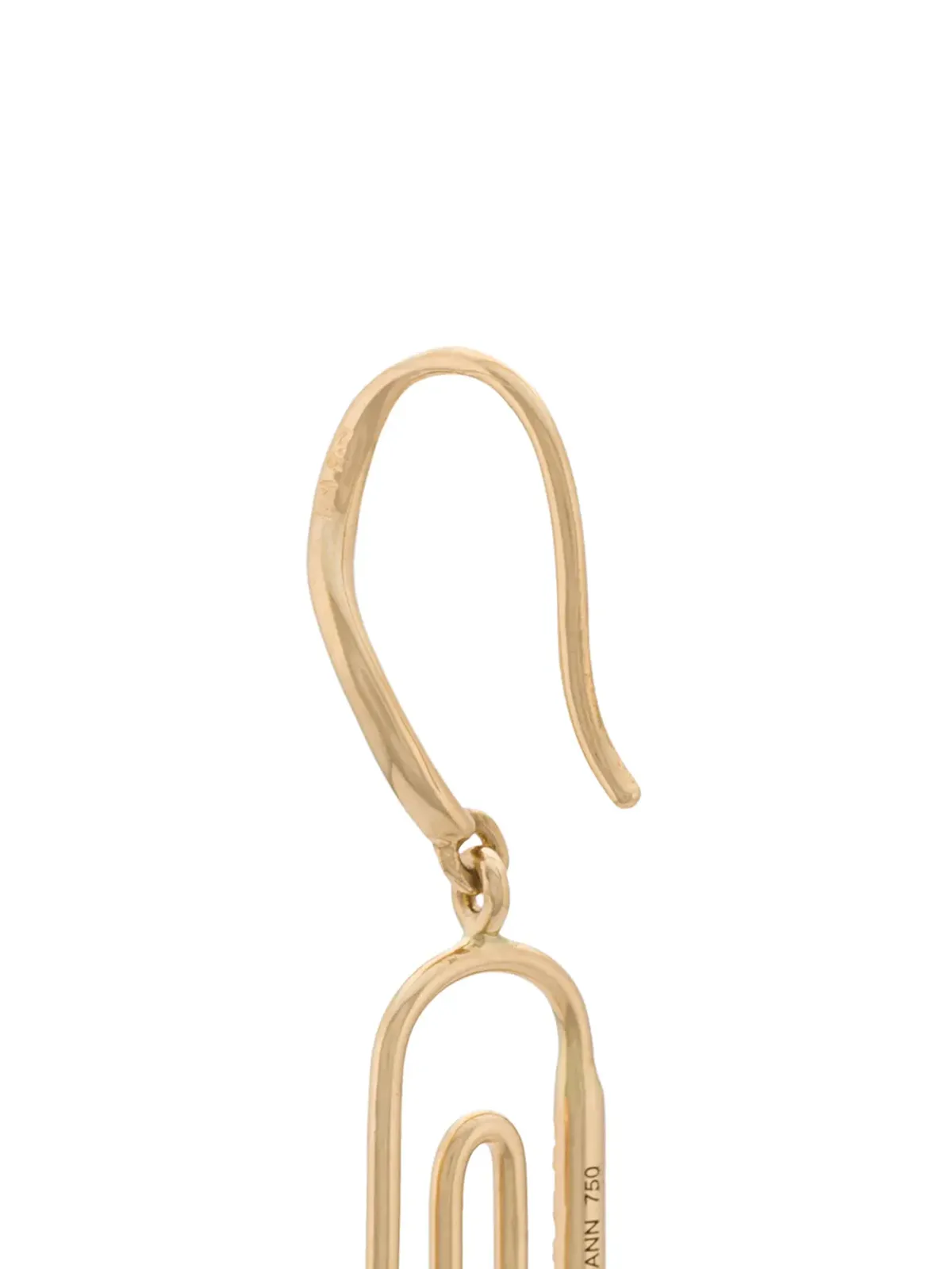 Aurelie Bidermann 18ktゴールド ペーパークリップ ピアス - 画像4